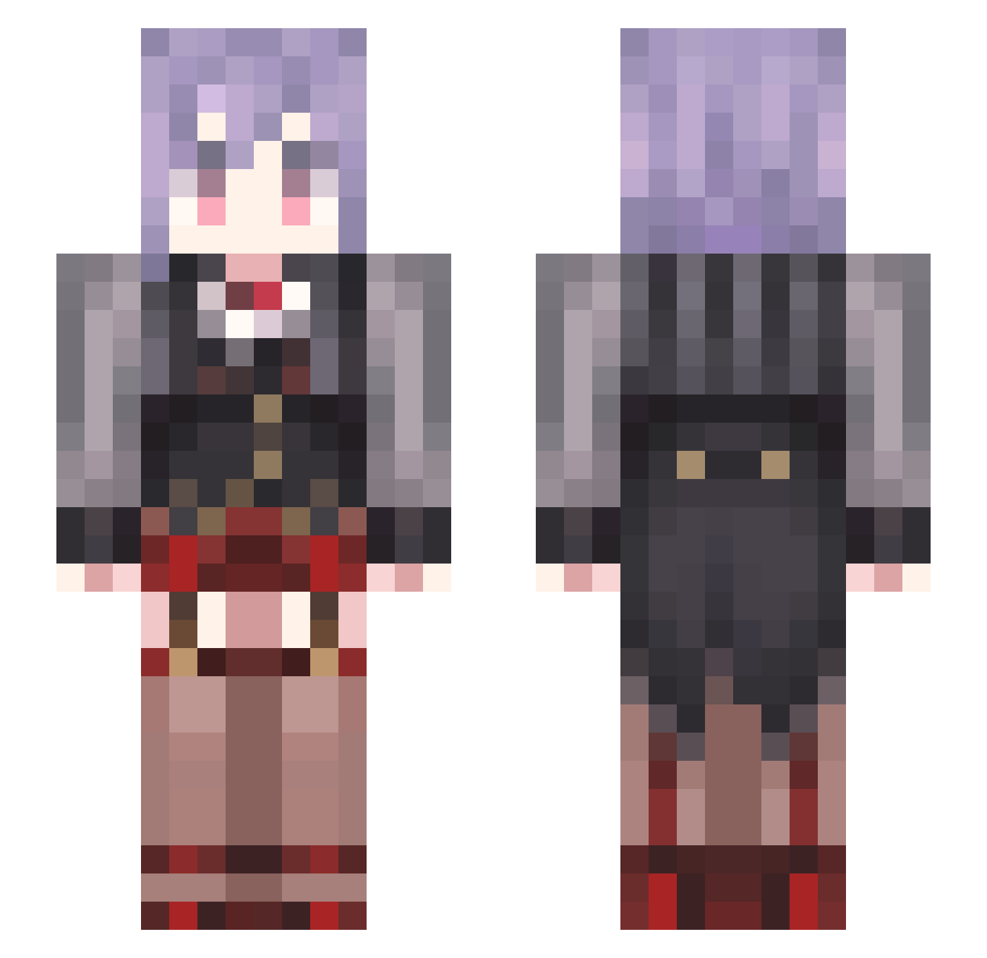 Amoris_753 Minecraft skin, front and back view