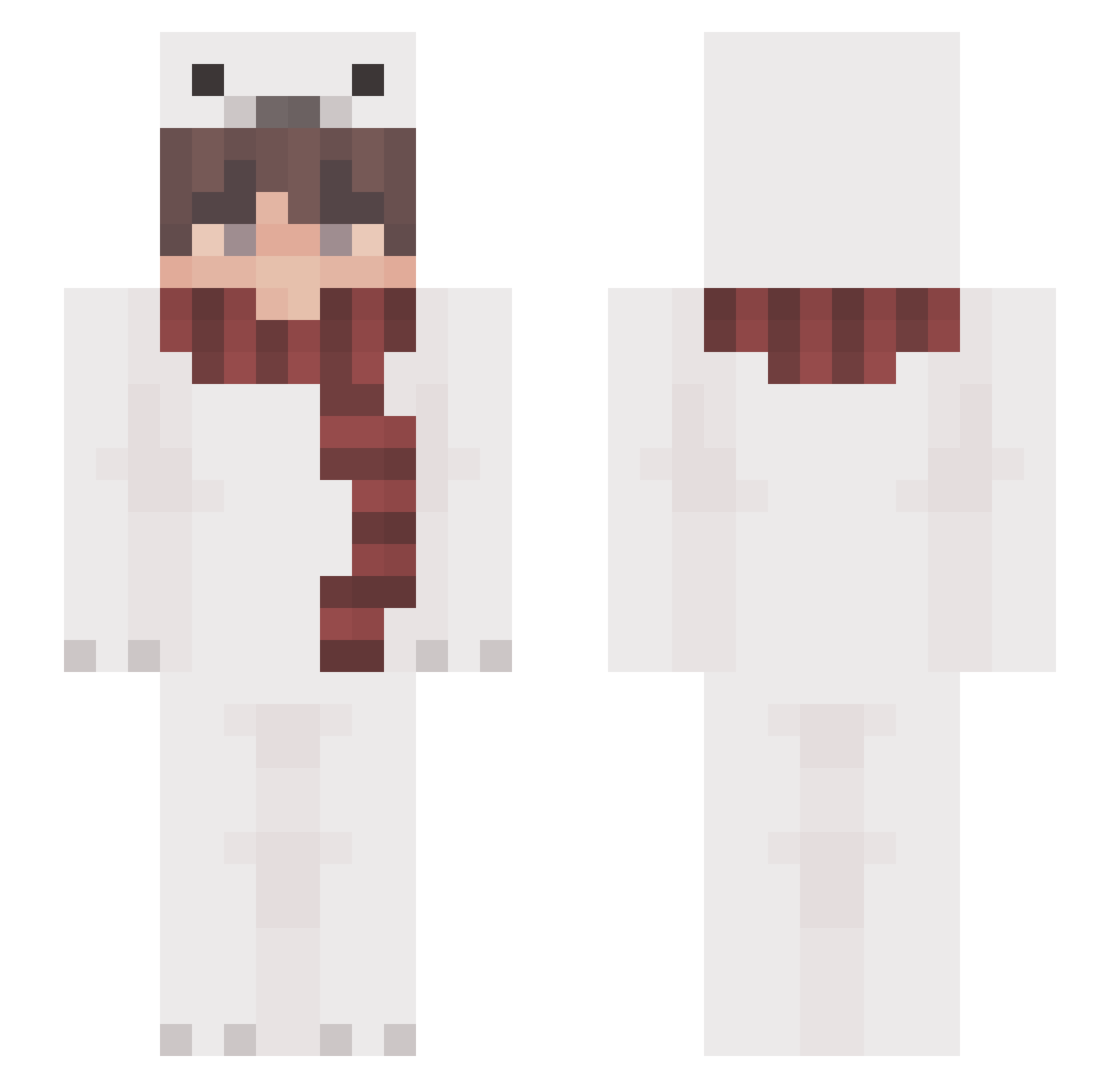 Kri3an Minecraft skin, front and back view