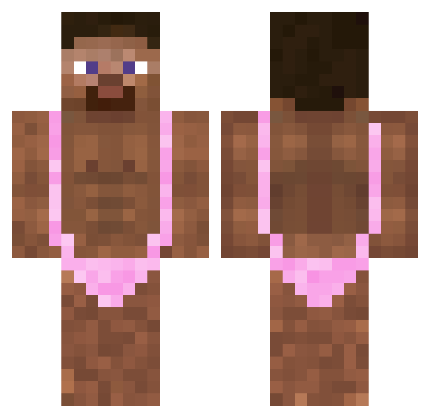 mathx5x1 Minecraft skin, front and back view