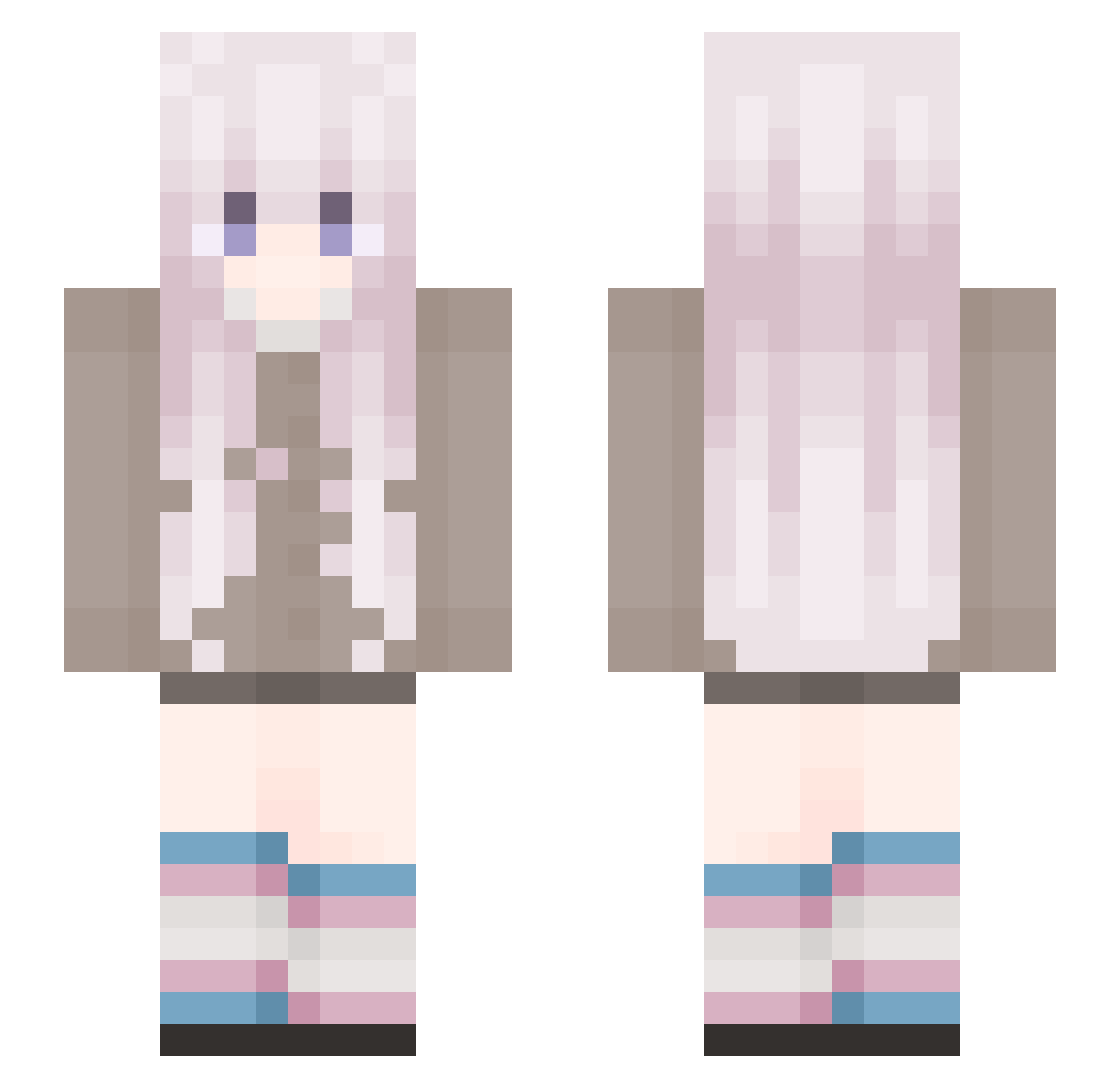C1ntR1n Minecraft skin, front and back view