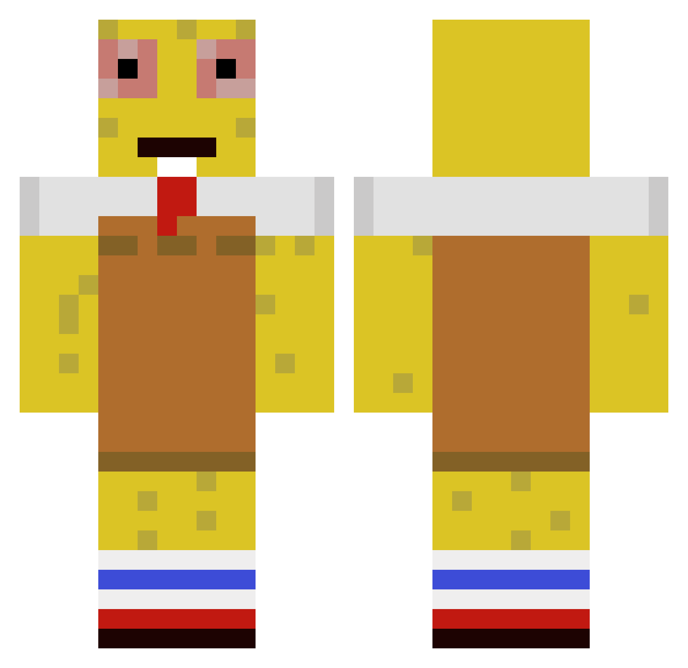 milesfunny Minecraft skin, front and back view