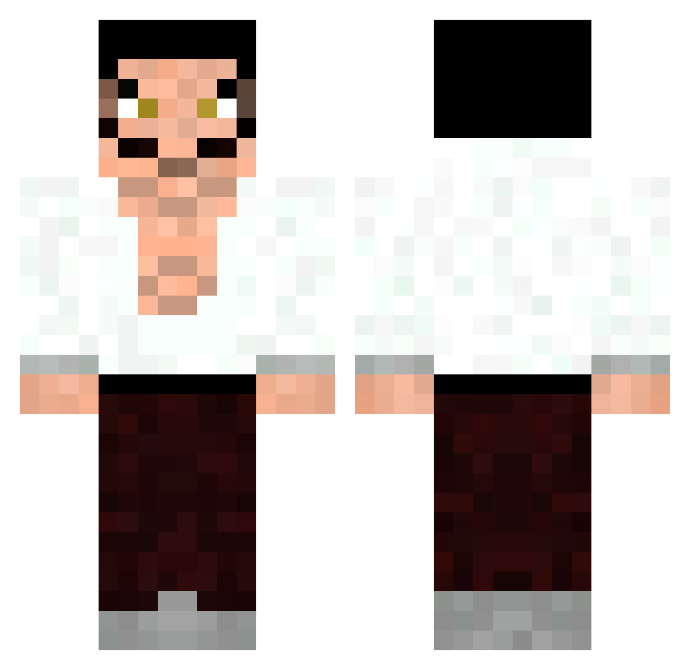 raulerpaninaro Minecraft skin, front and back view