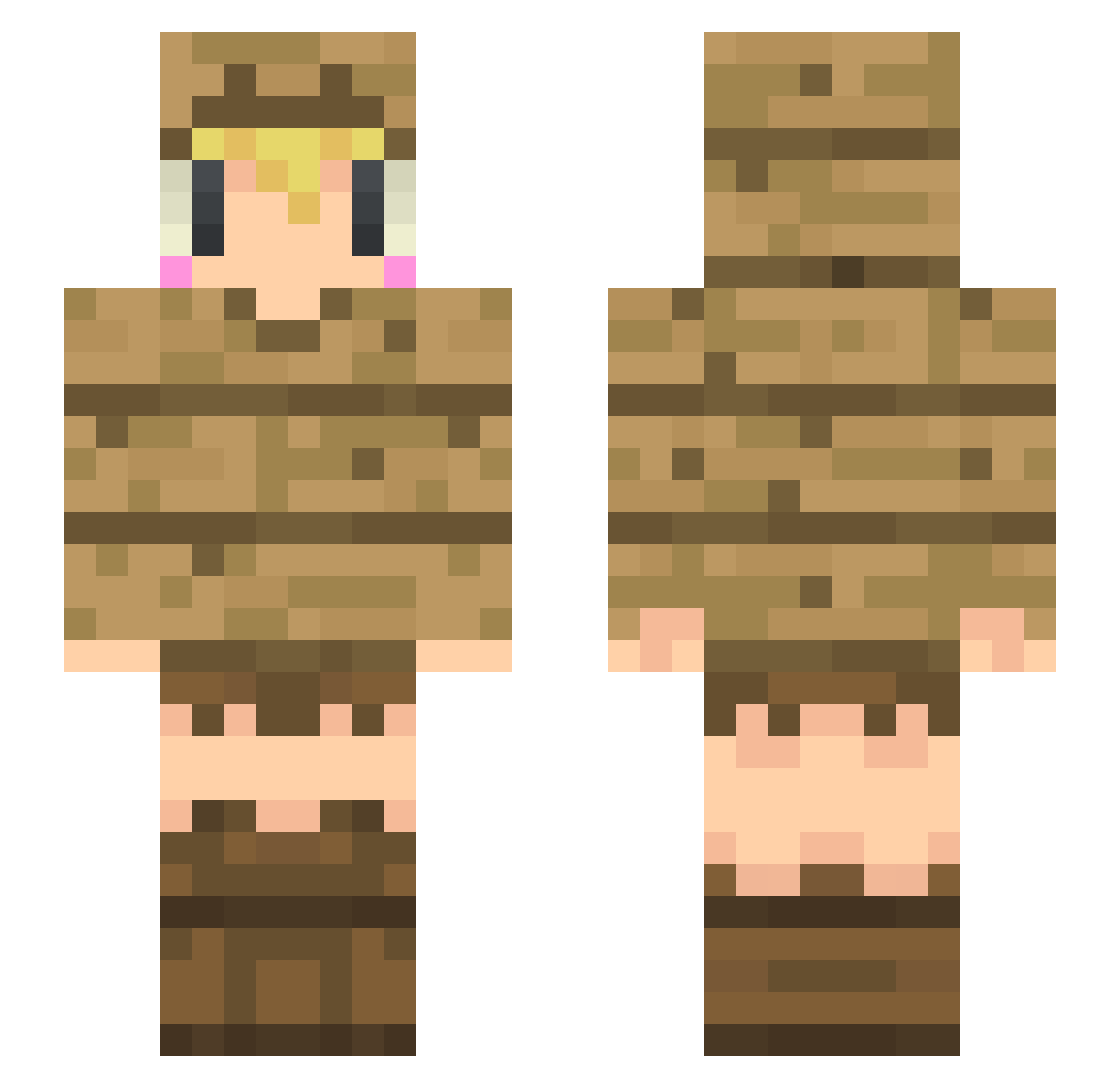 WO_CHIEN114514 Minecraft skin, front and back view