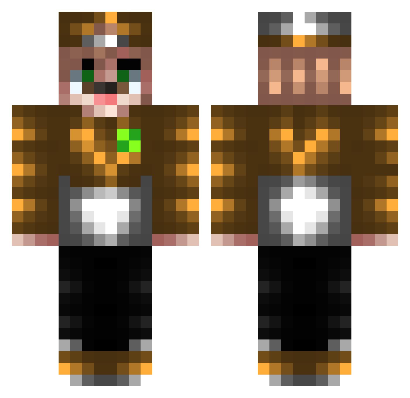 ShadowVIP_ Minecraft skin, front and back view