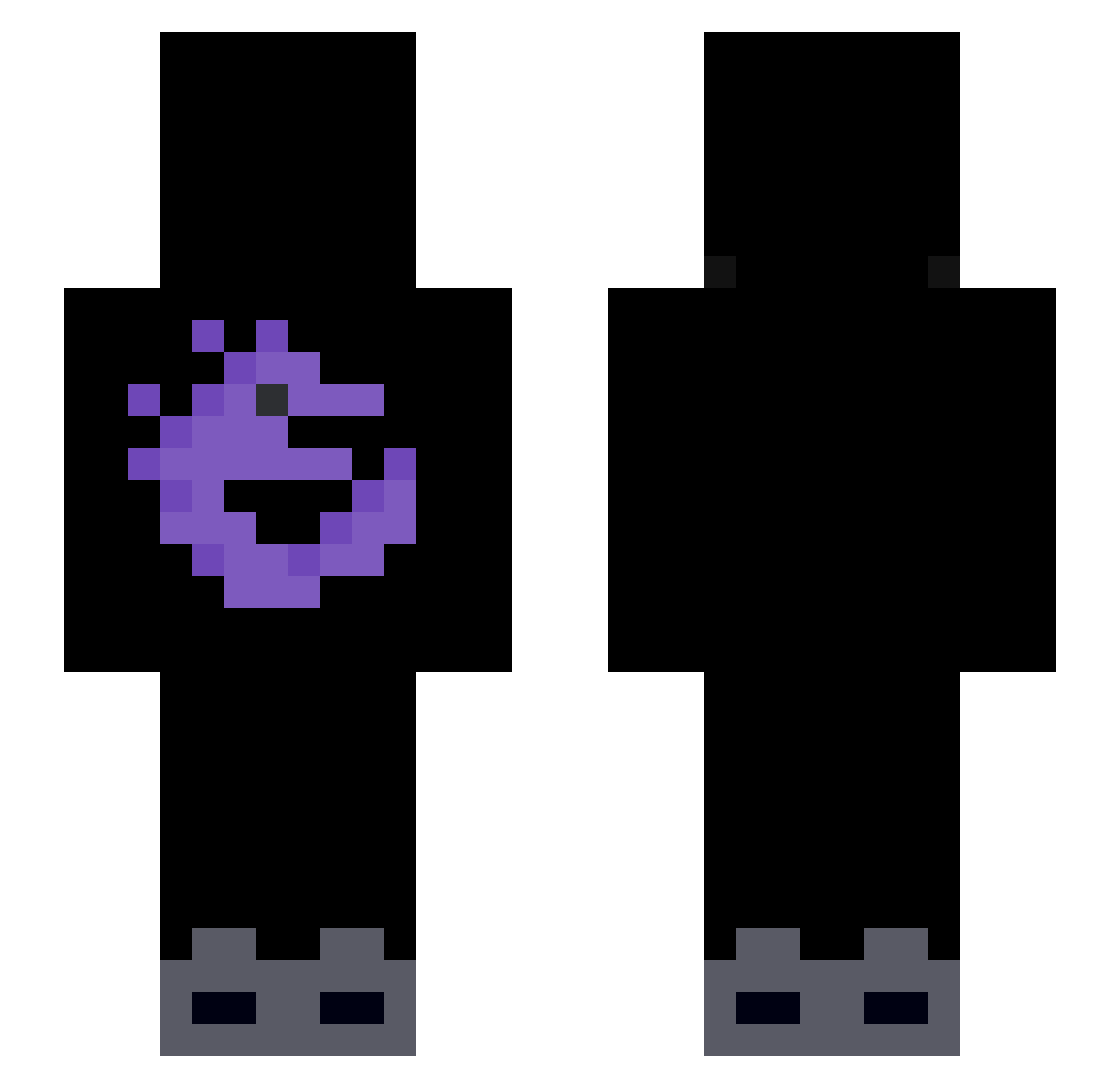 EnderPRO626 Minecraft skin, front and back view