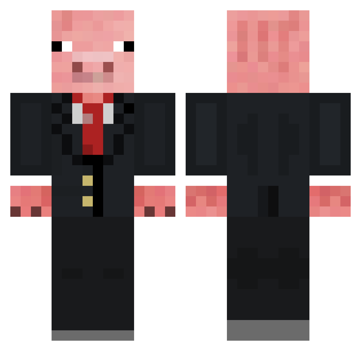 SPeedGiver Minecraft skin, front and back view