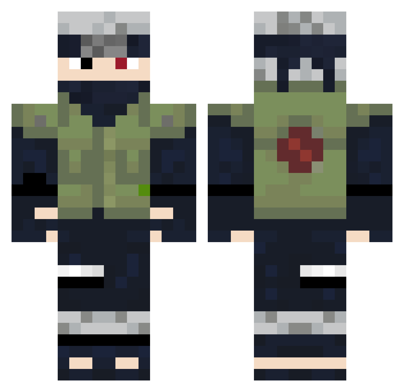 Redum94 Minecraft skin, front and back view