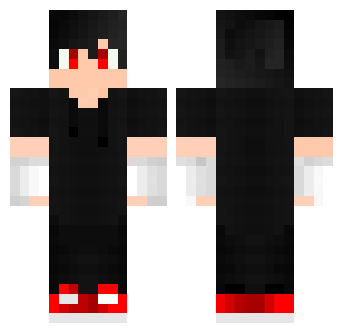 VitinGamer Minecraft skin, front and back view