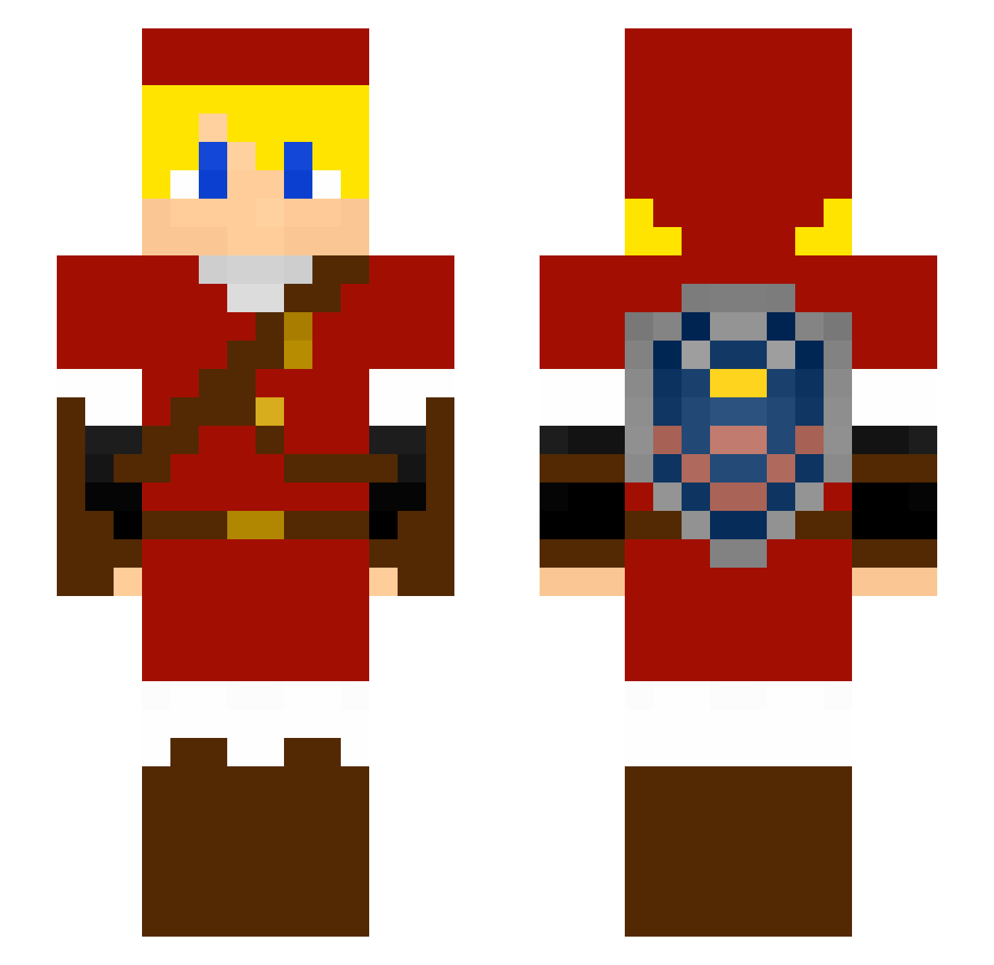 Rwa Minecraft skin, front and back view