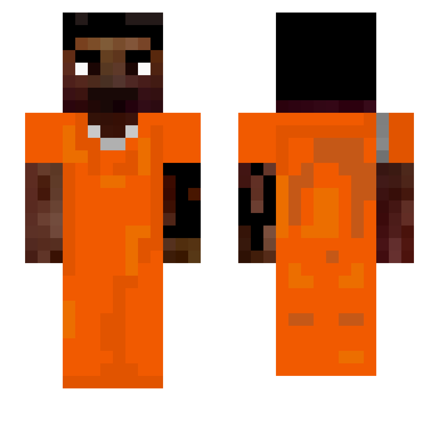 Olaiw Minecraft skin, front and back view