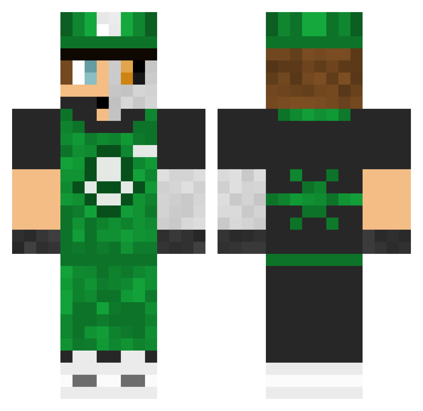 WayToo_High Minecraft skin, front and back view