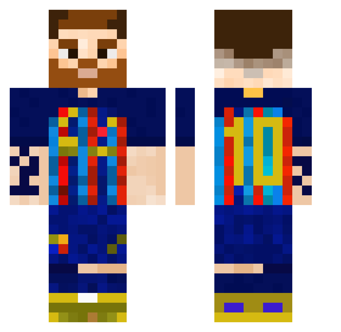 casasjax Minecraft skin, front and back view