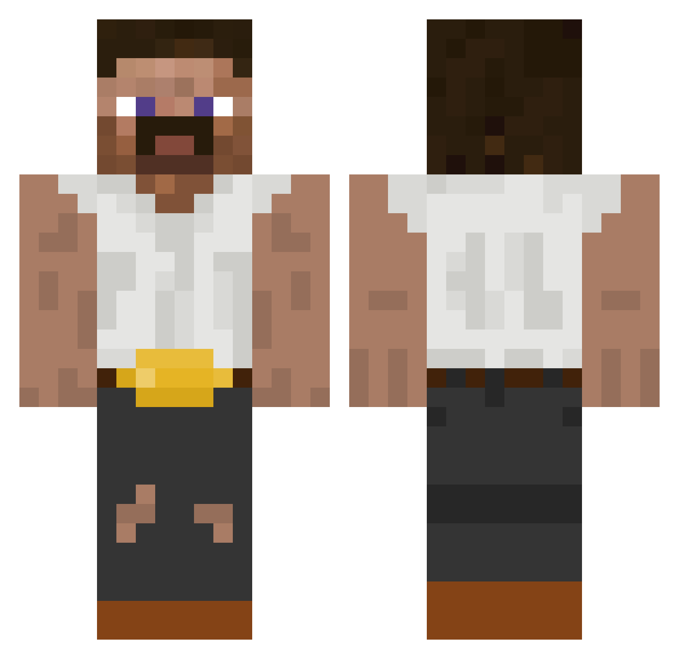 the1fridge Minecraft skin, front and back view