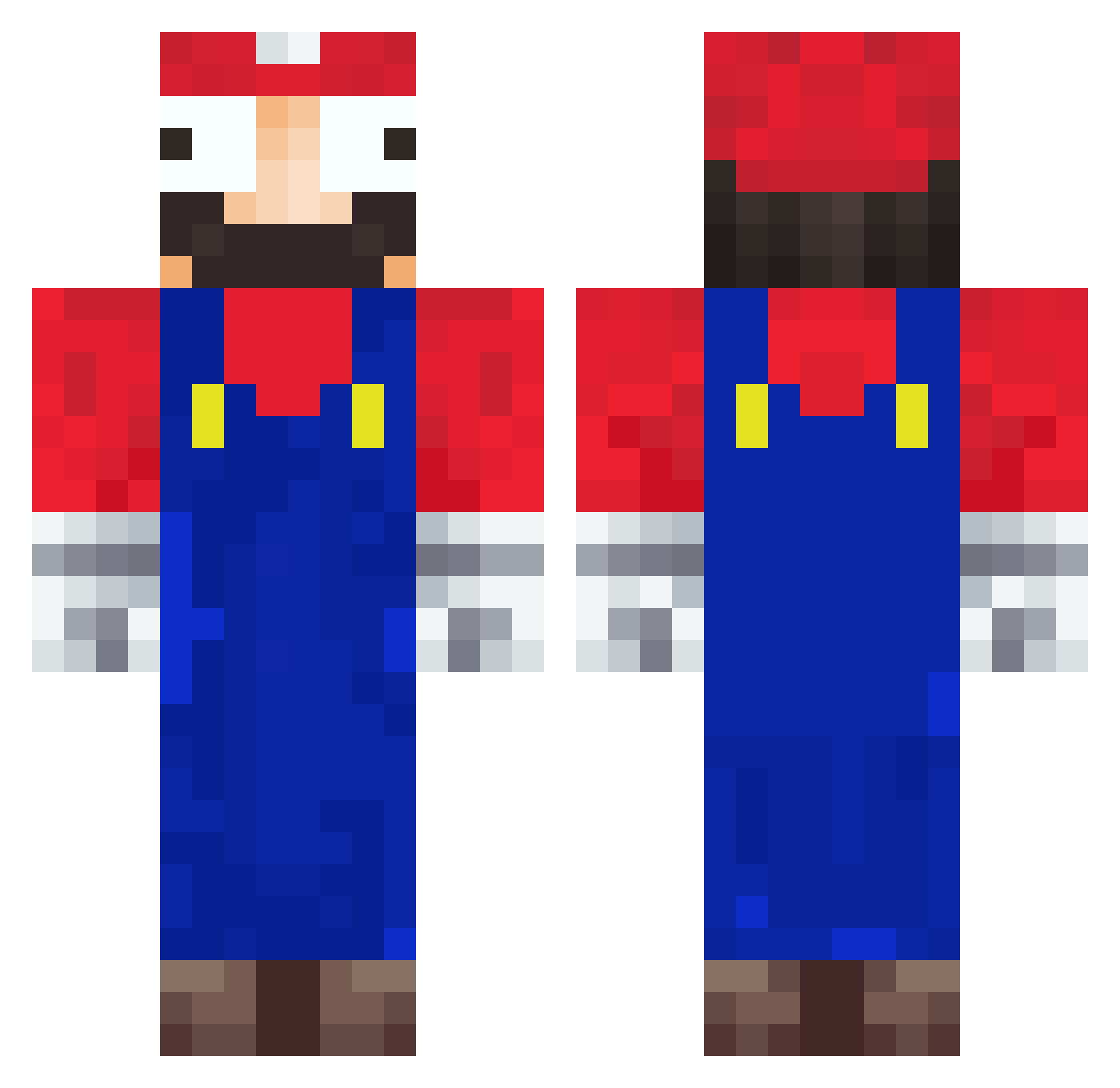 PatitiIsHere Minecraft skin, front and back view