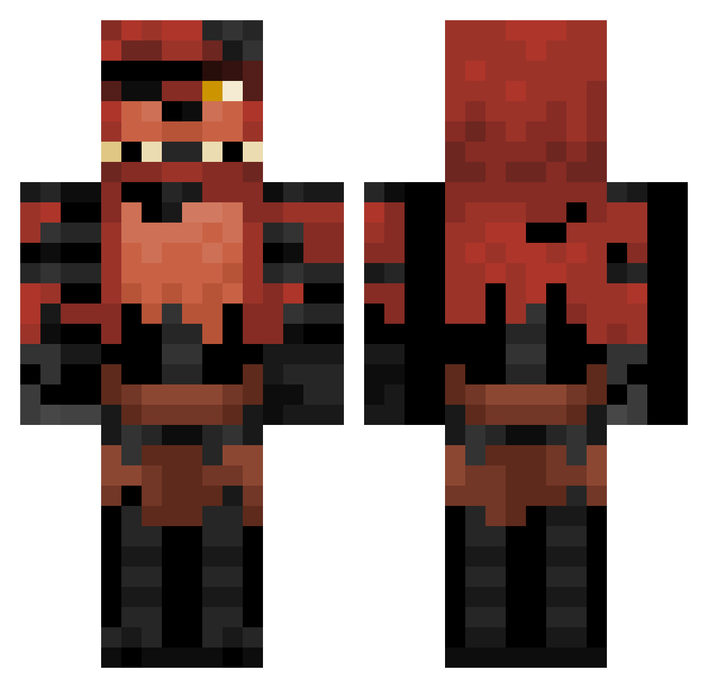 TheDerpyBroski Minecraft skin, front and back view