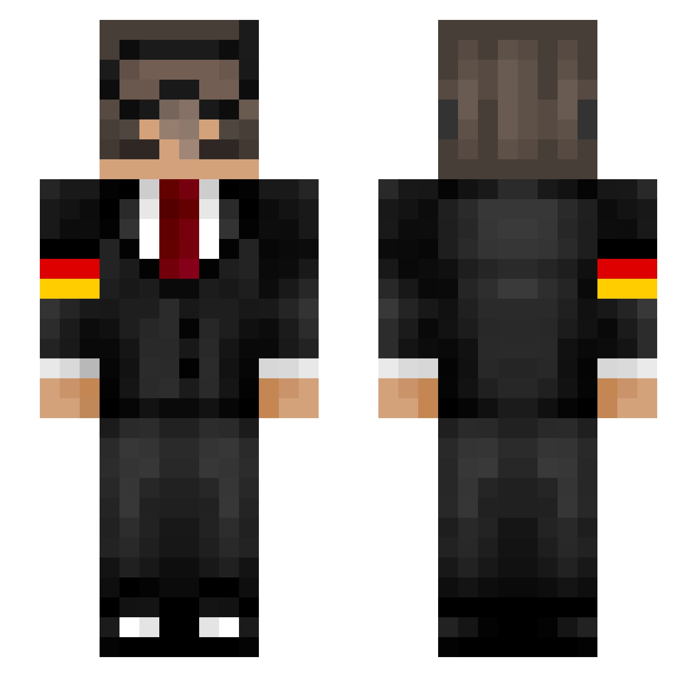 King__blob Minecraft skin, front and back view