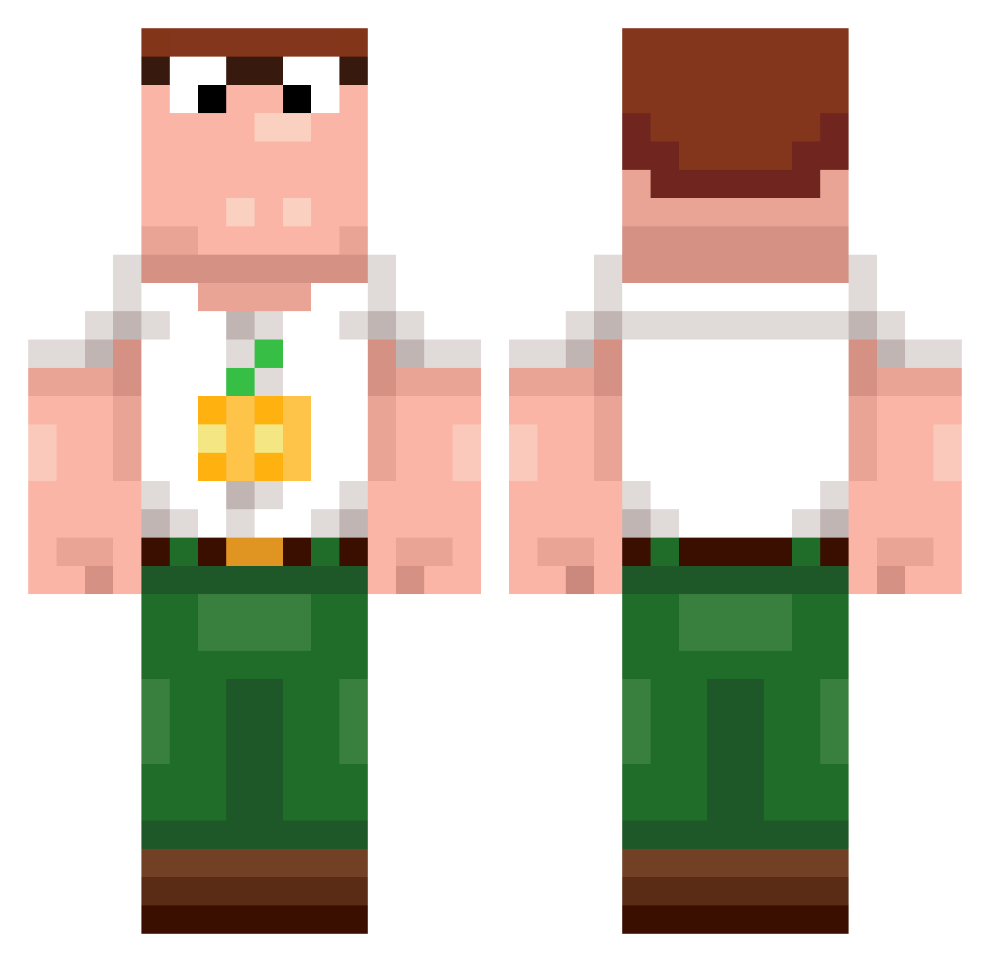 doquknn Minecraft skin, front and back view