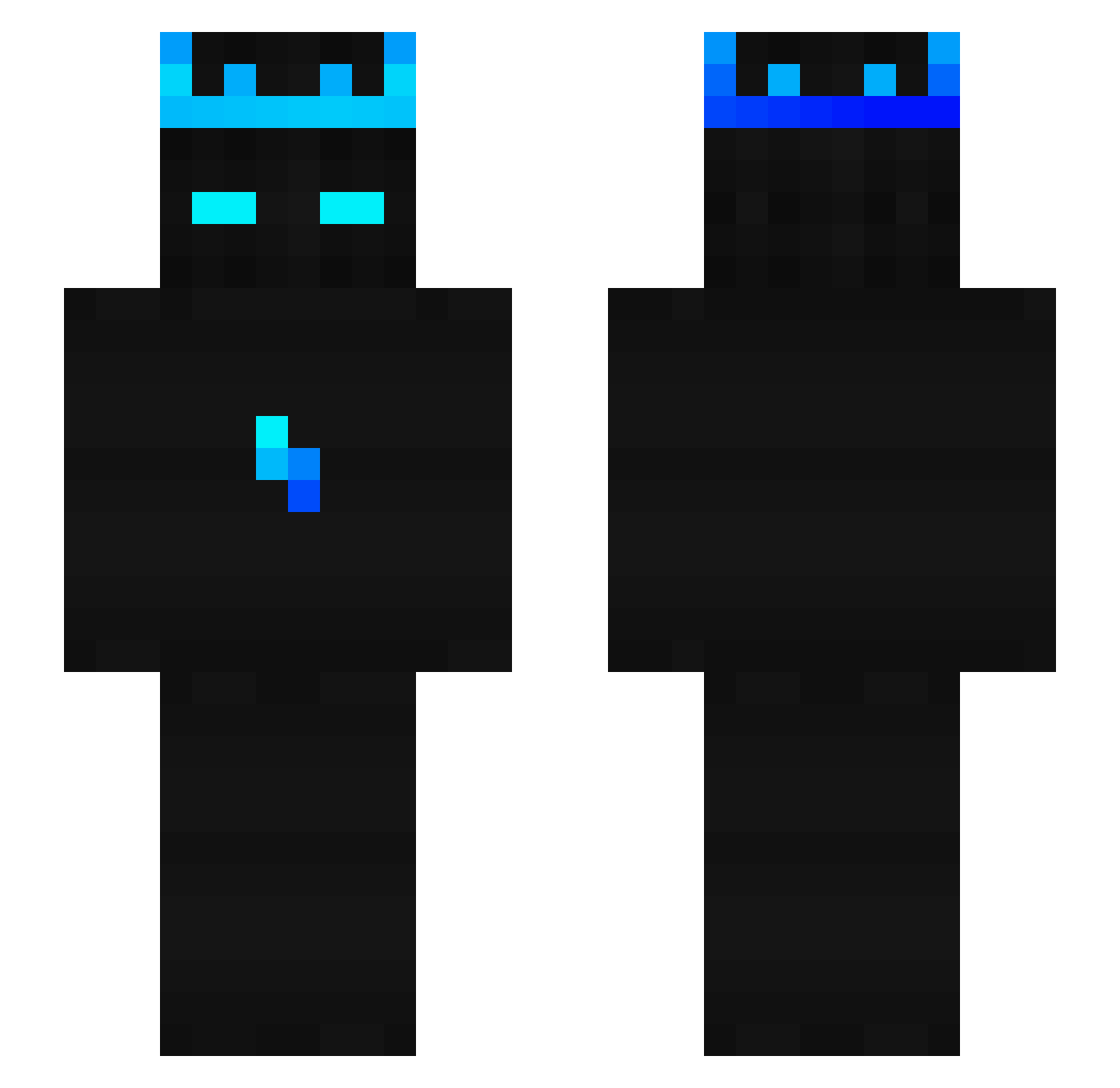 1peanuts Minecraft skin, front and back view