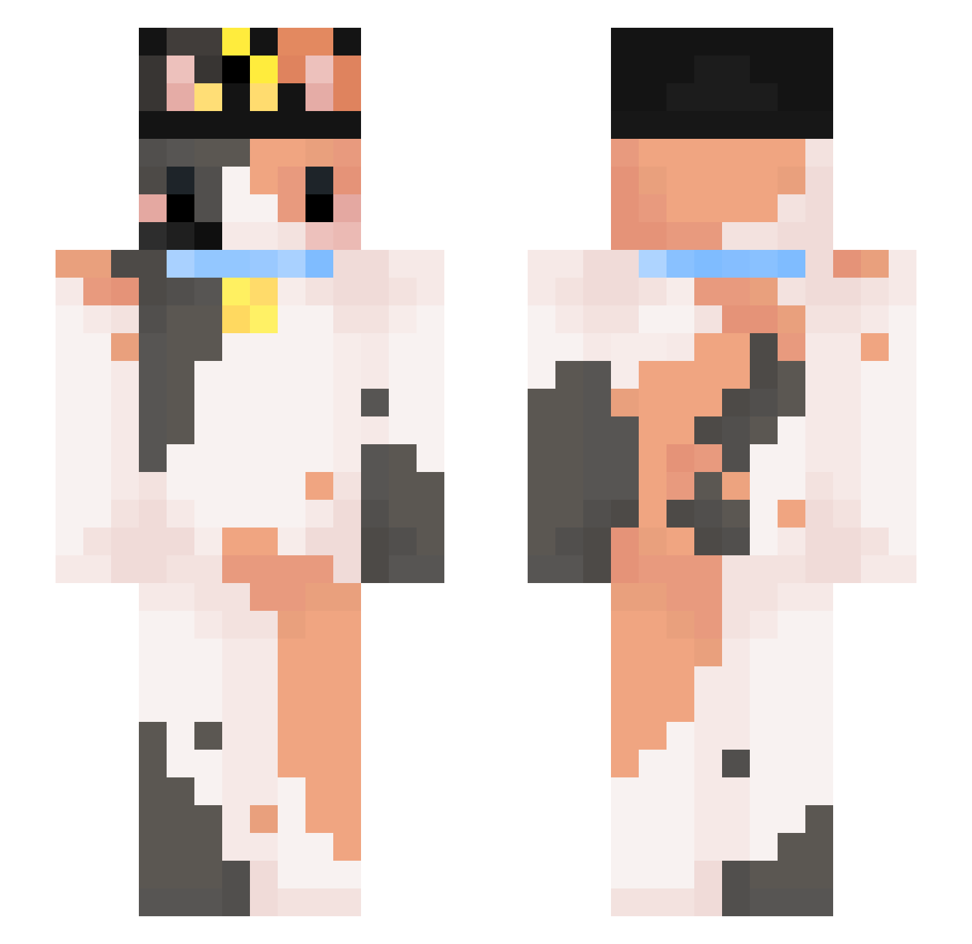 Munchki1n Minecraft skin, front and back view