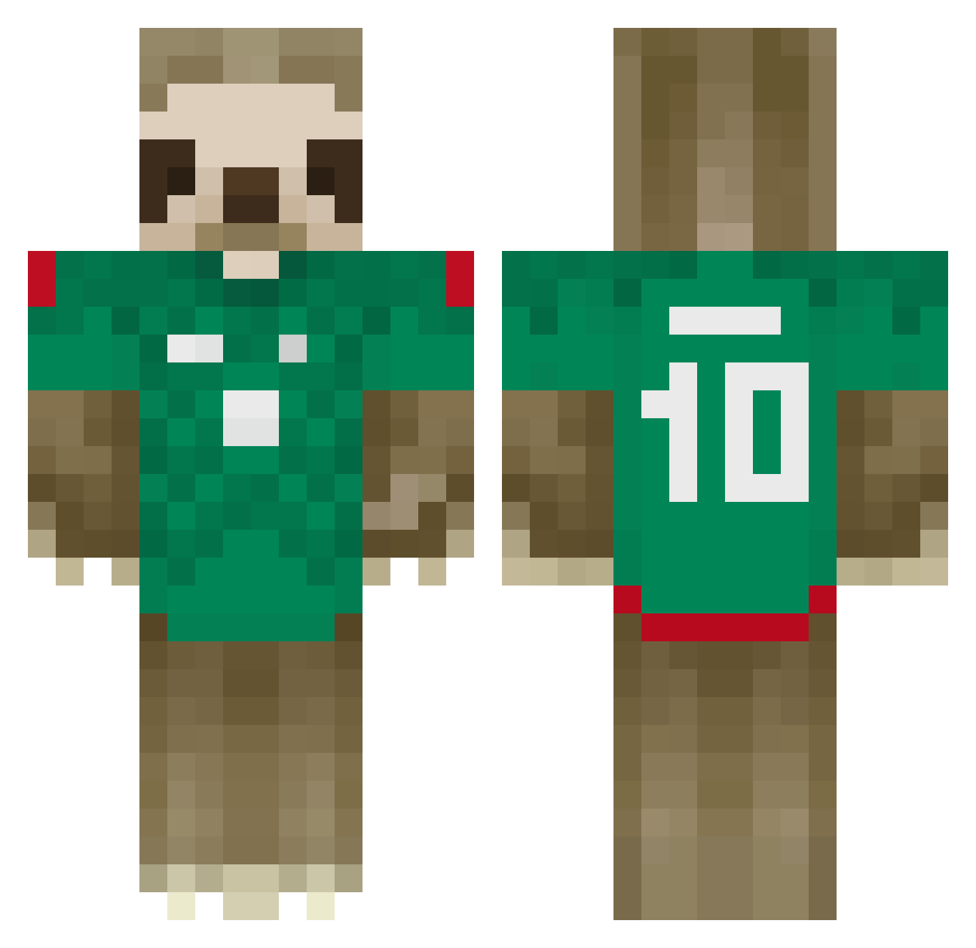 ElDaky Minecraft skin, front and back view