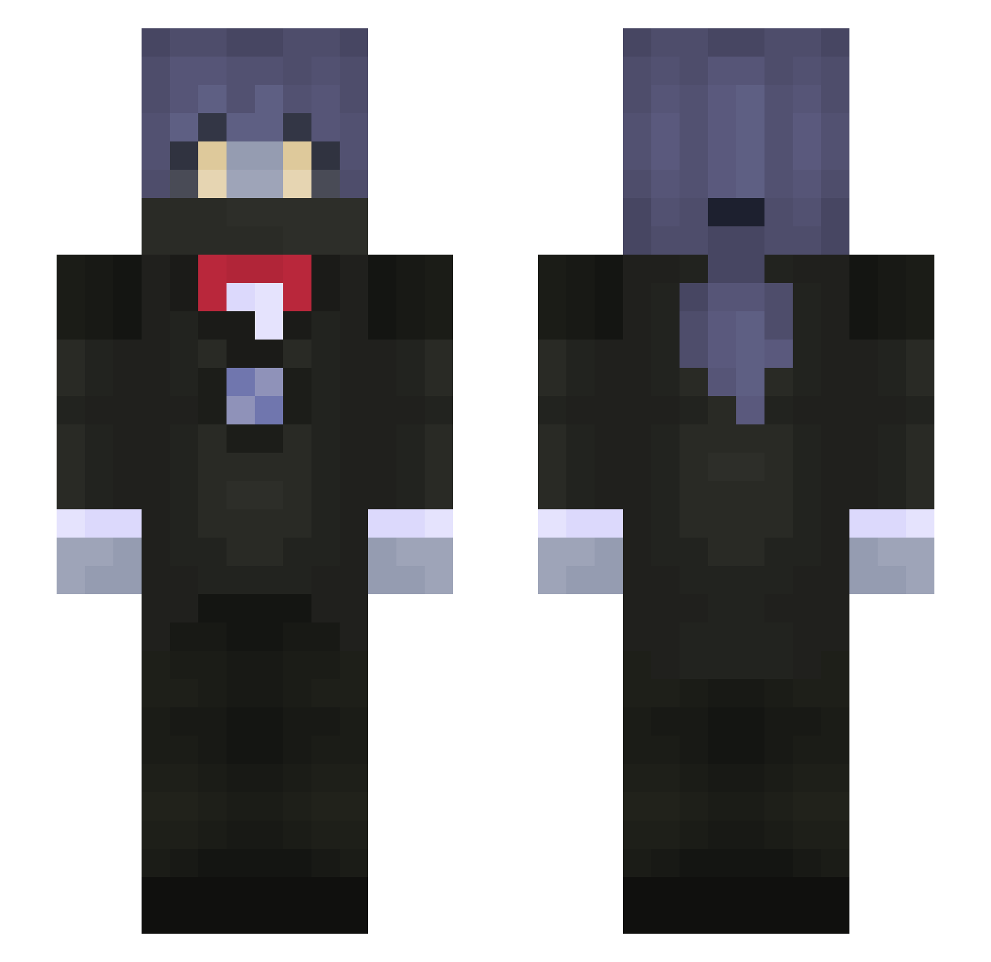 sootyboy Minecraft skin, front and back view