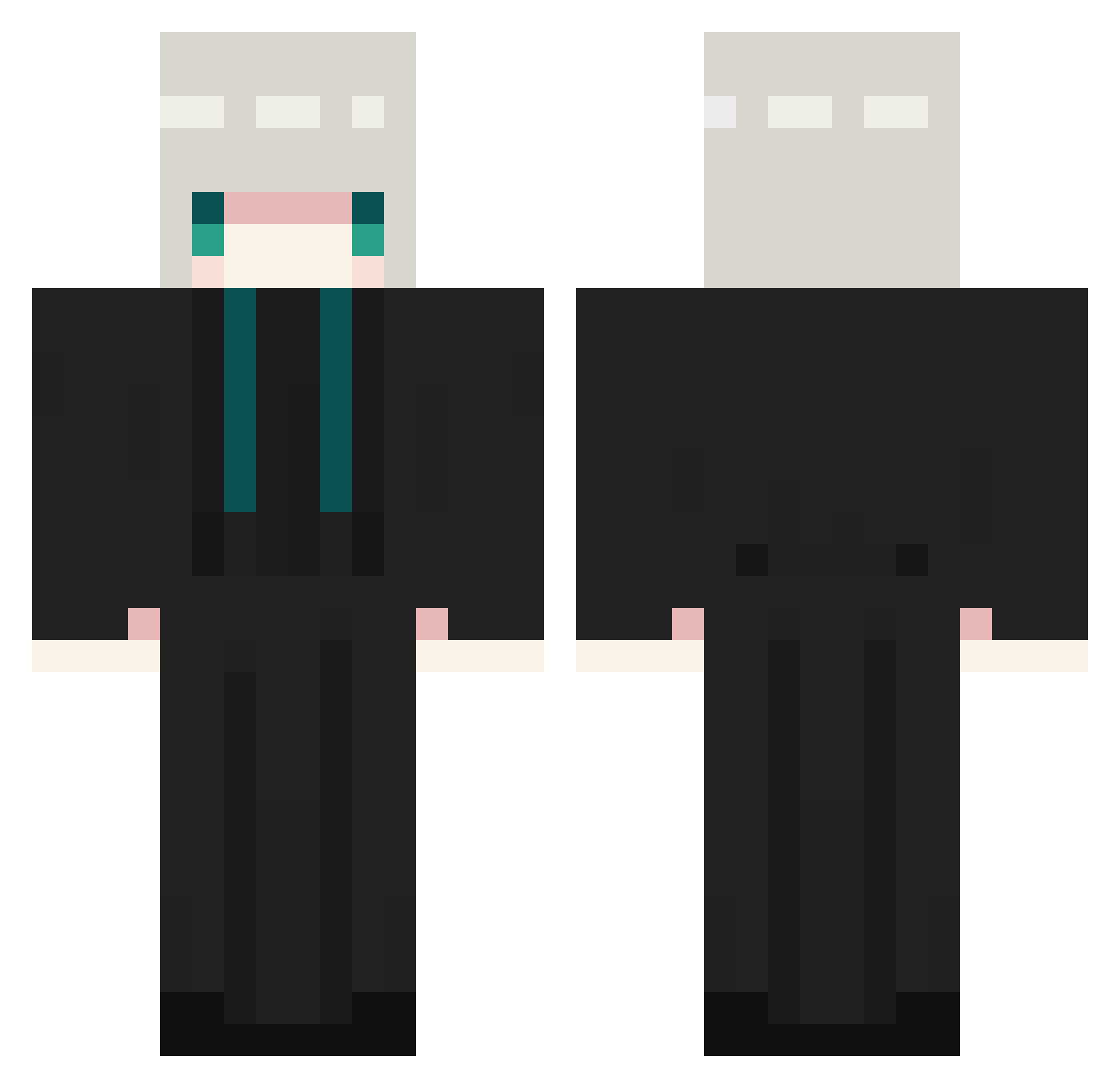 kohakudoori Minecraft skin, front and back view