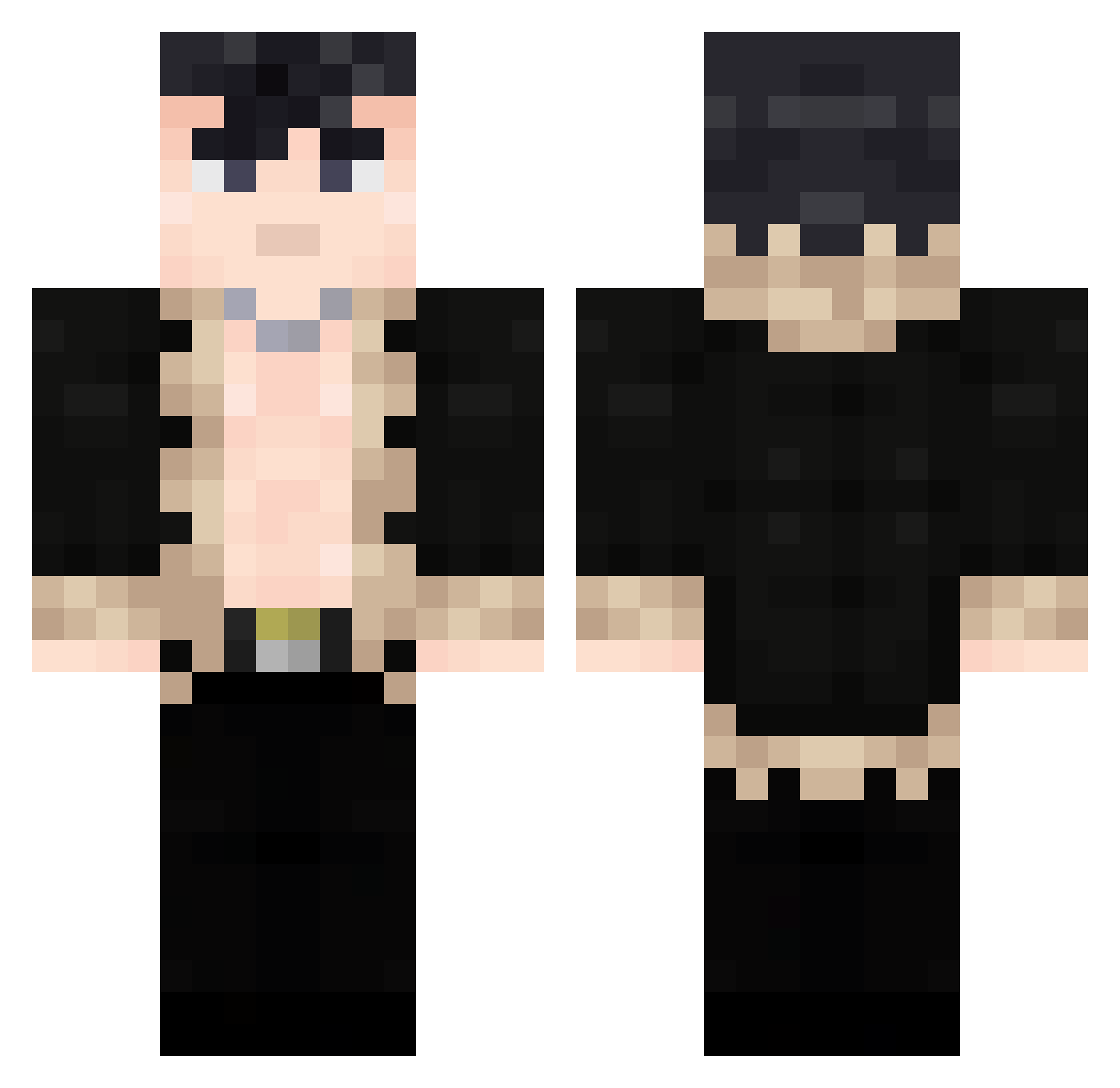 brrrrrm Minecraft skin, front and back view