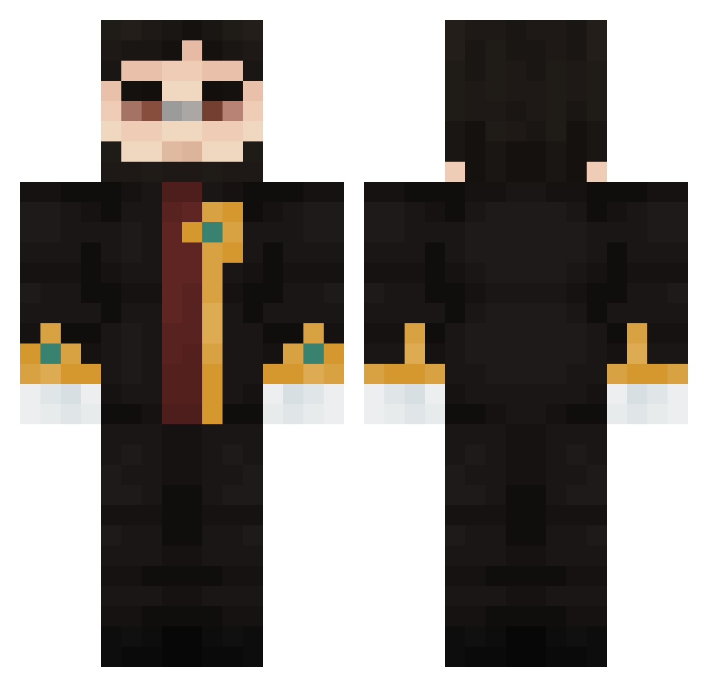 VerfressenesEli Minecraft skin, front and back view