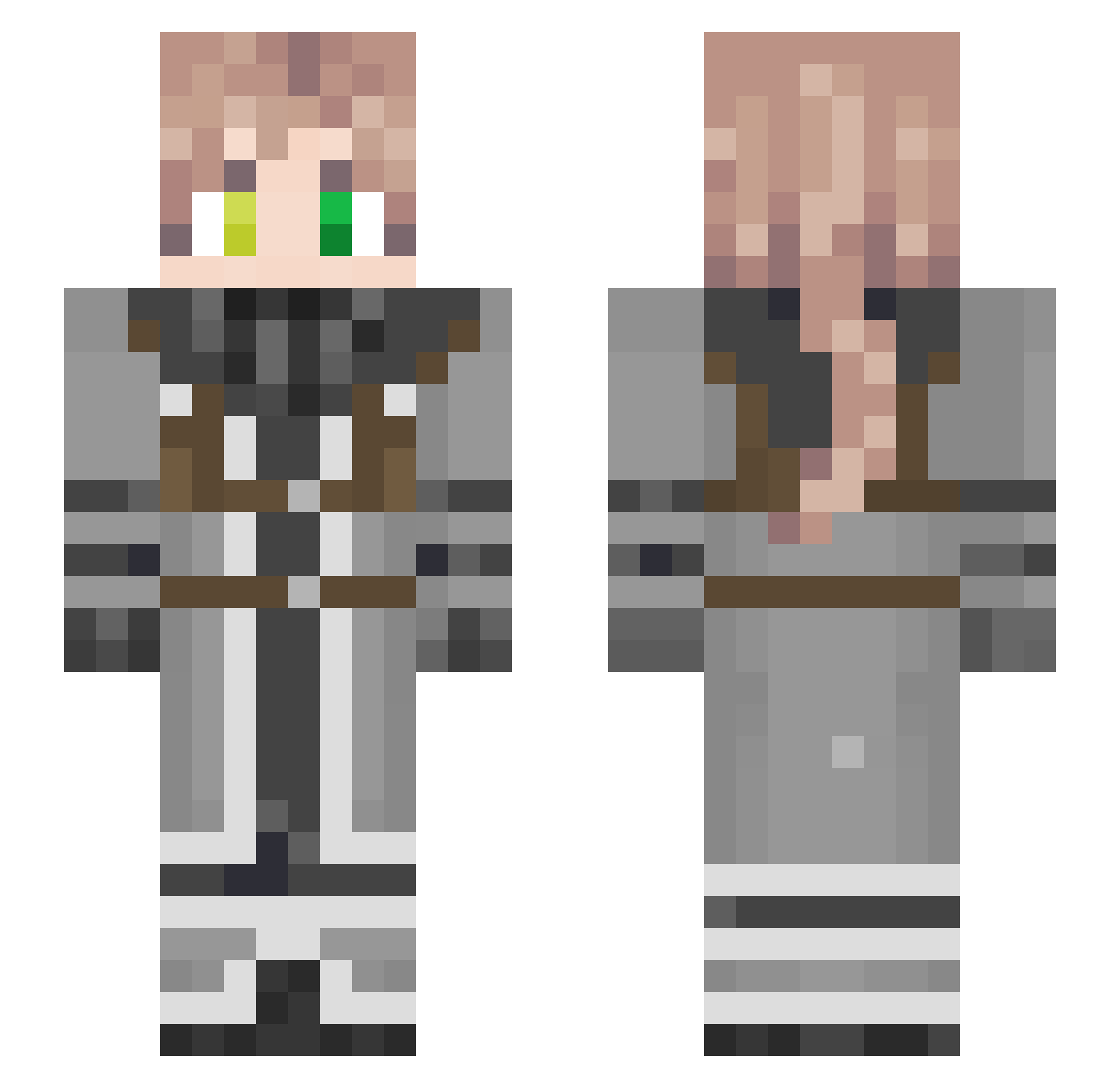 Savtii Minecraft skin, front and back view