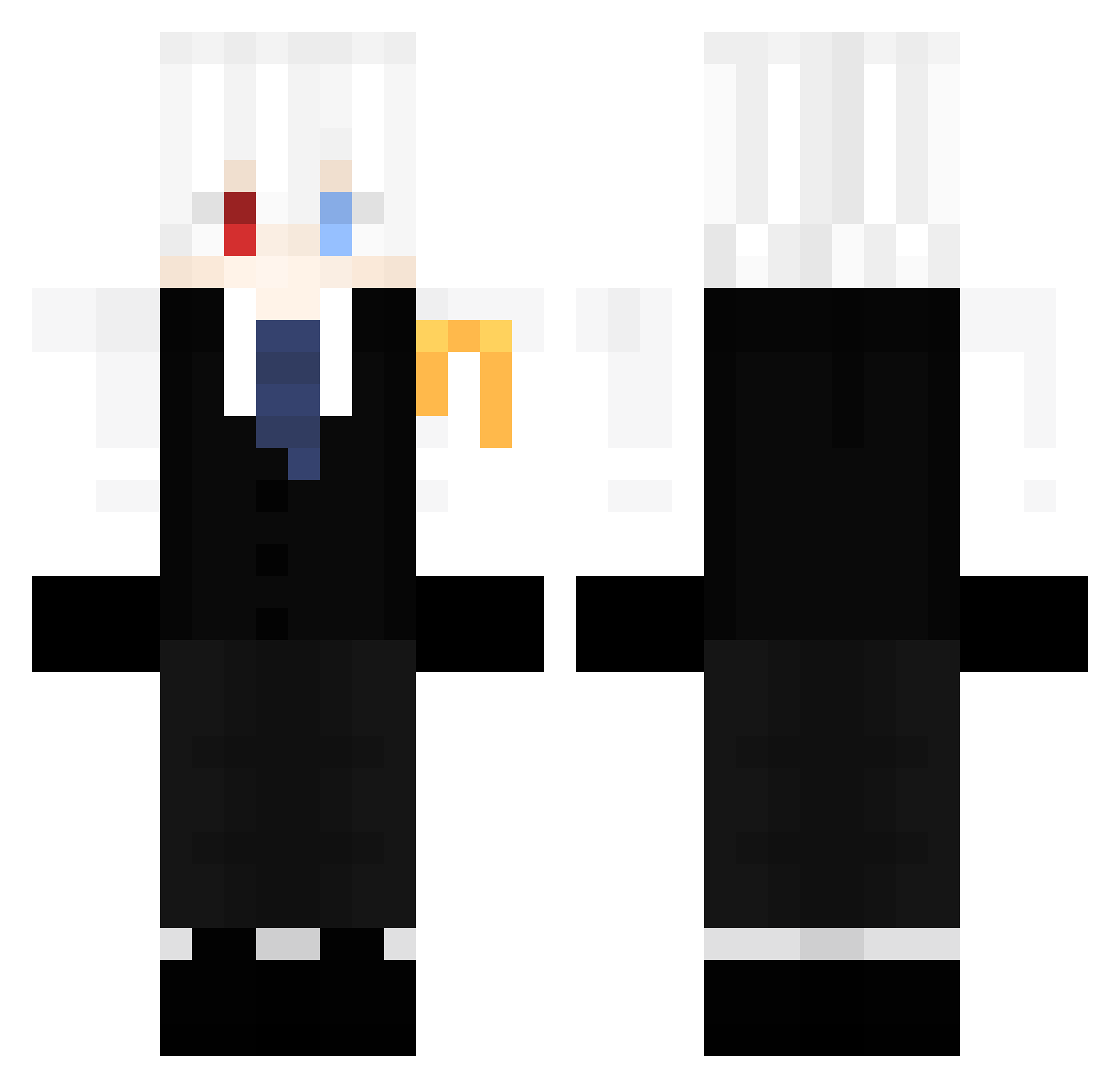 Ocuardian Minecraft skin, front and back view
