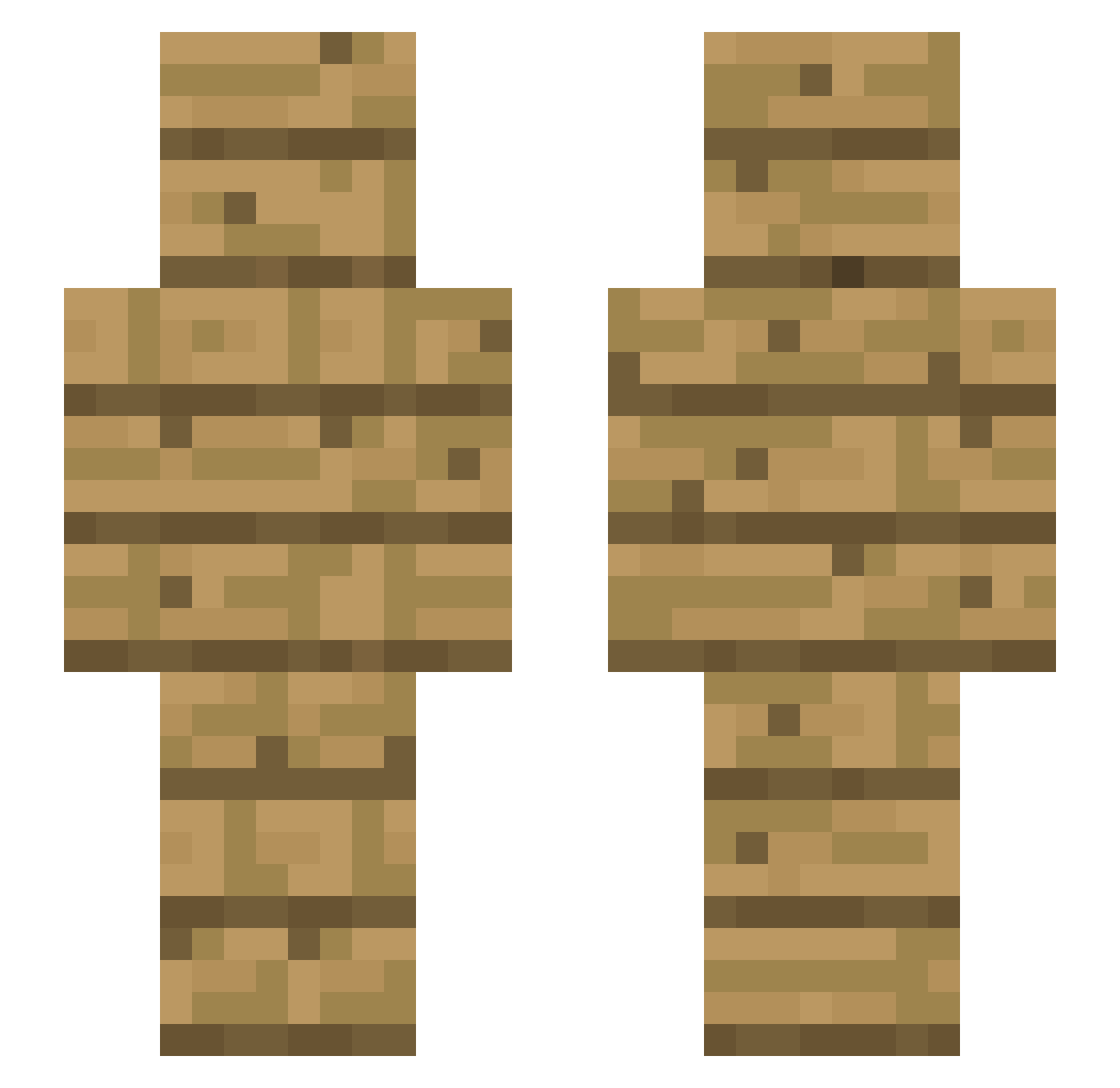 TeeSan Minecraft skin, front and back view