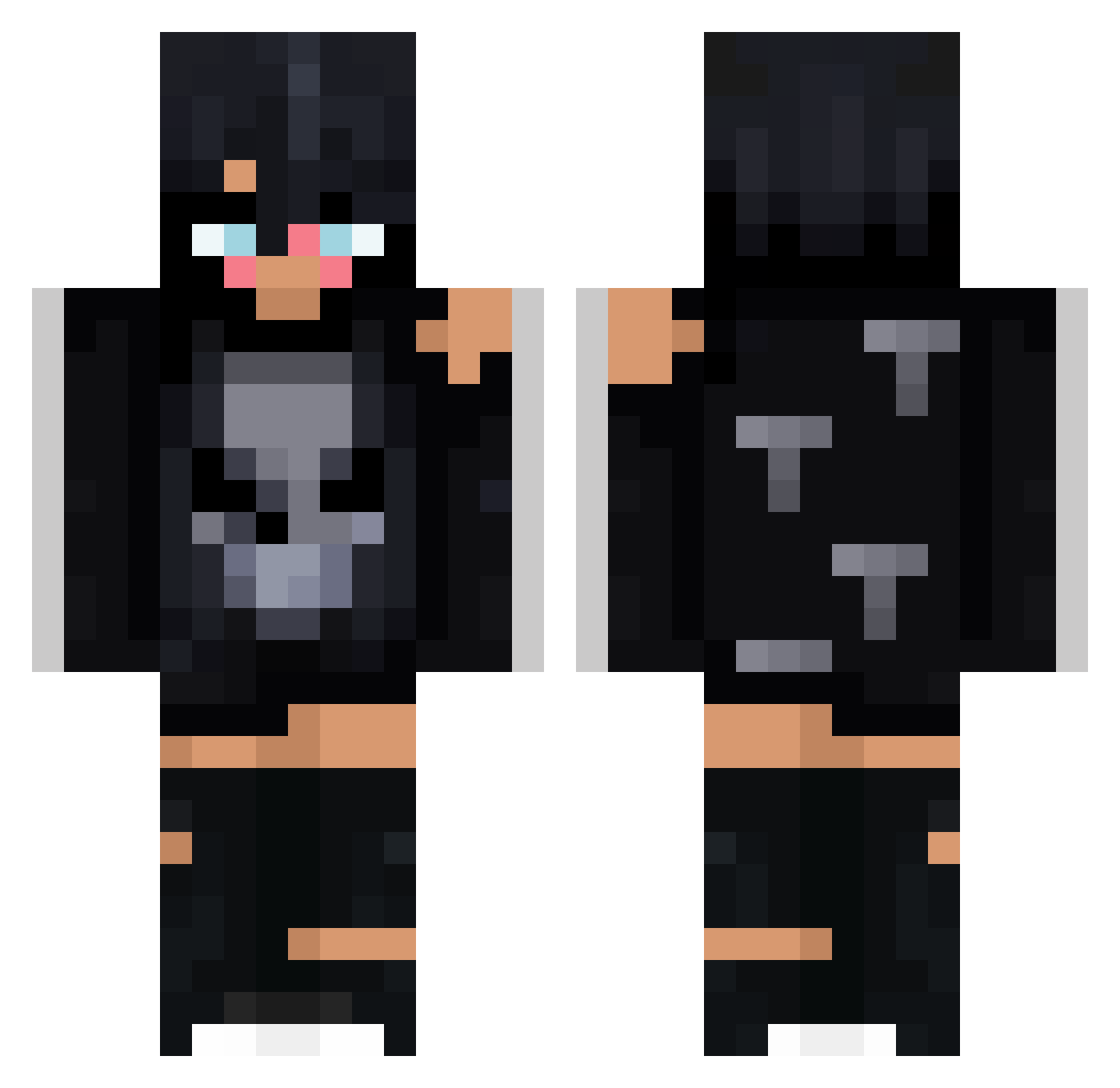 SkyblockTelAviv Minecraft skin, front and back view