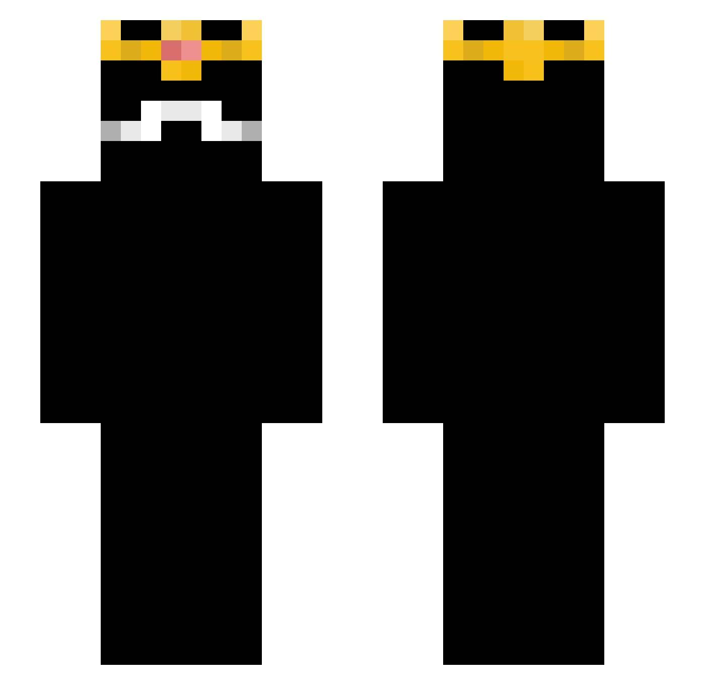 Builder3829 Minecraft skin, front and back view