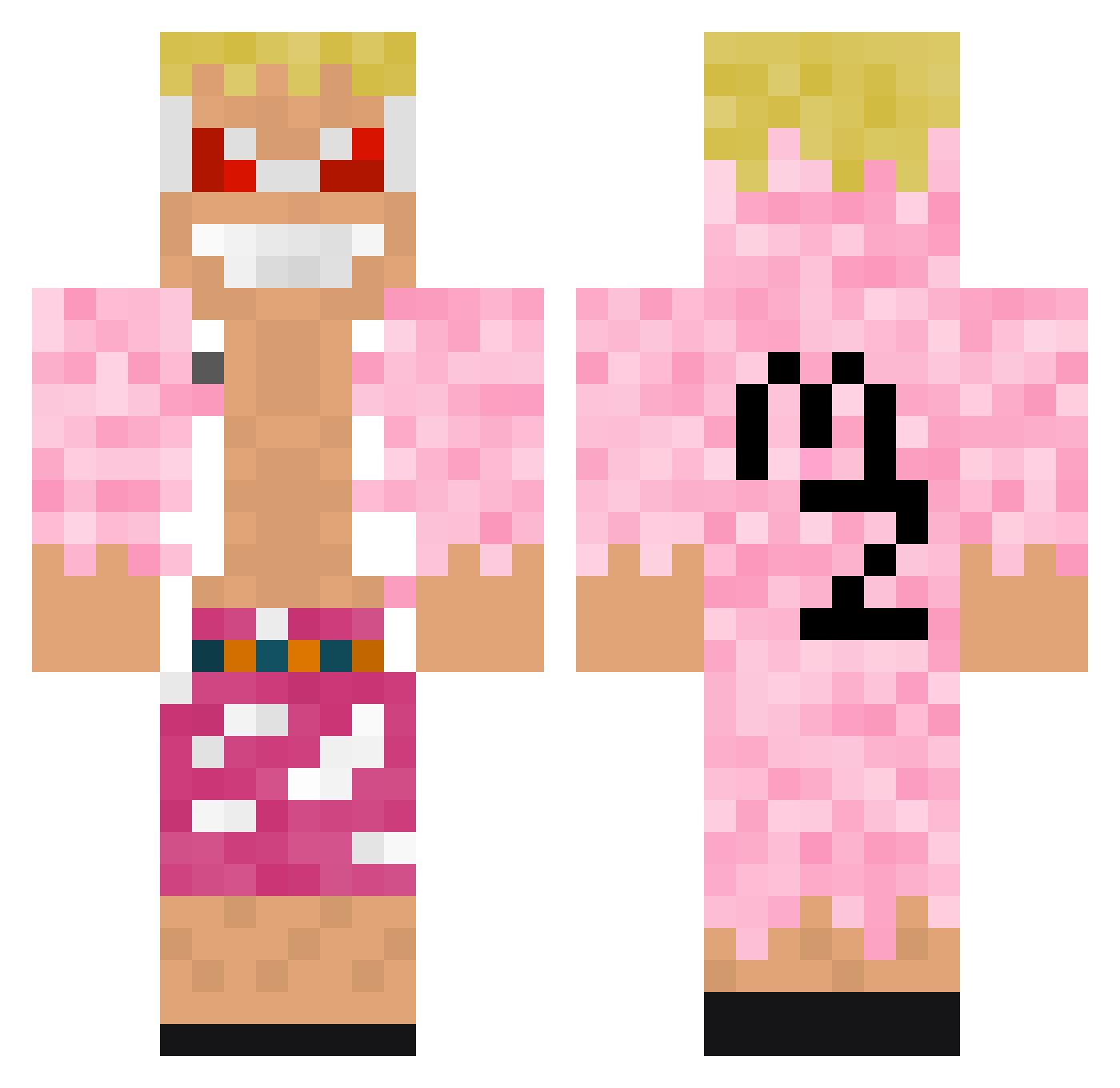 Babools Minecraft skin, front and back view