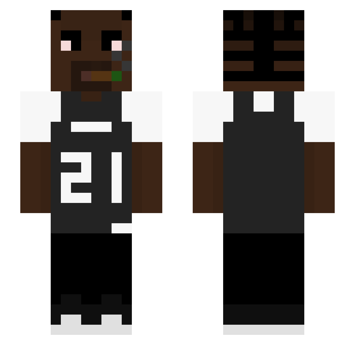 minerman1 Minecraft skin, front and back view