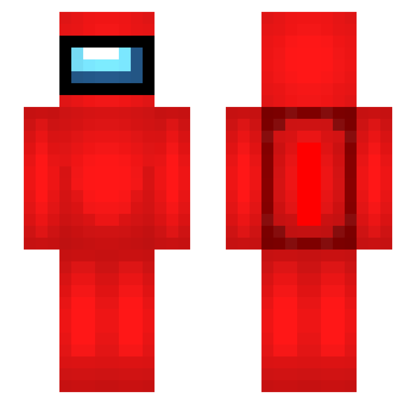Admonishment Minecraft skin, front and back view