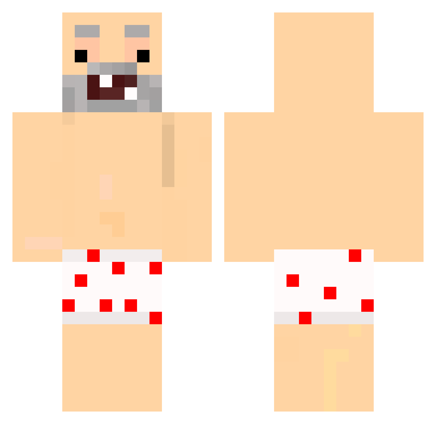 footlicker67 Minecraft skin, front and back view