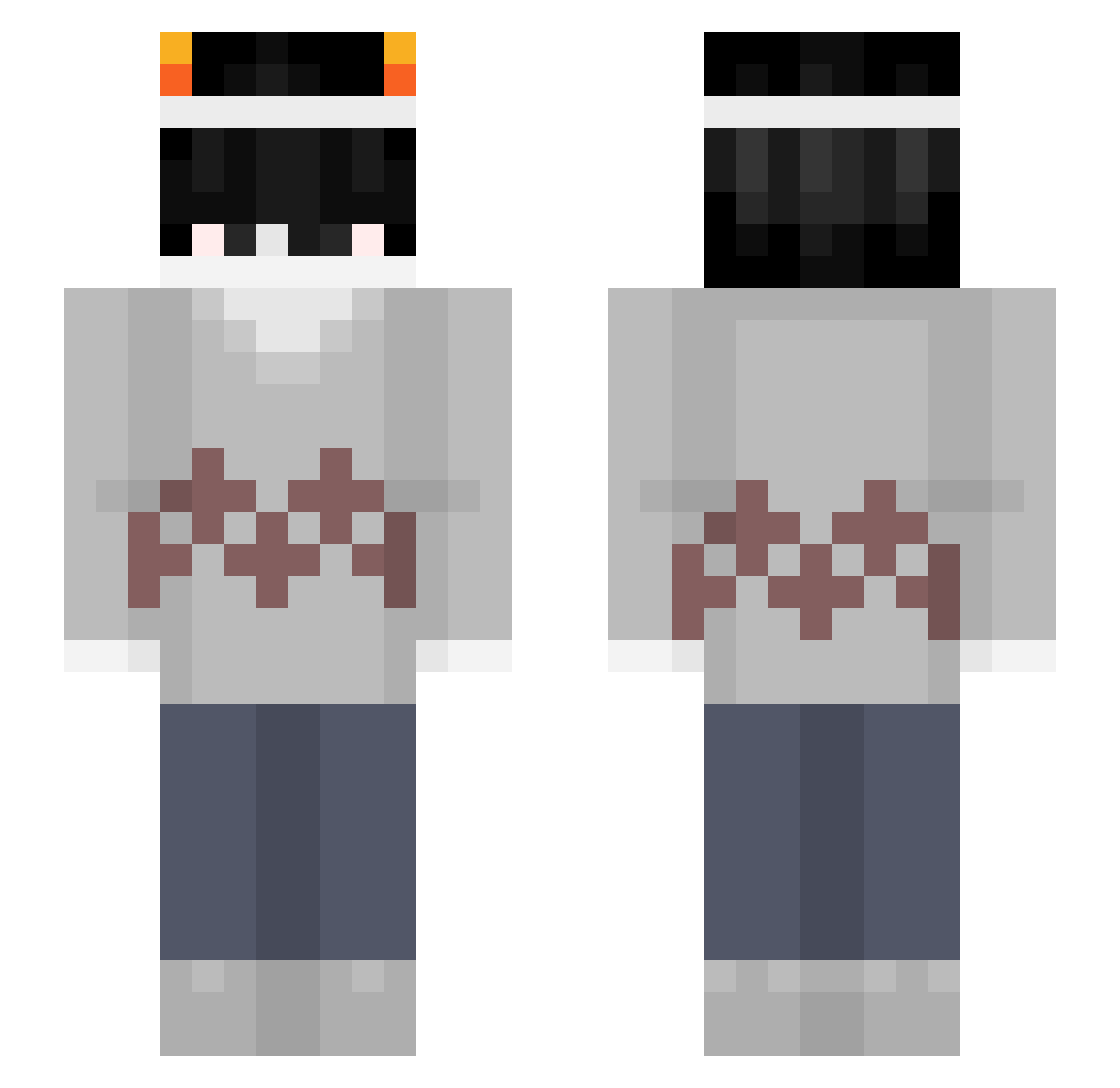 YuliX_x Minecraft skin, front and back view