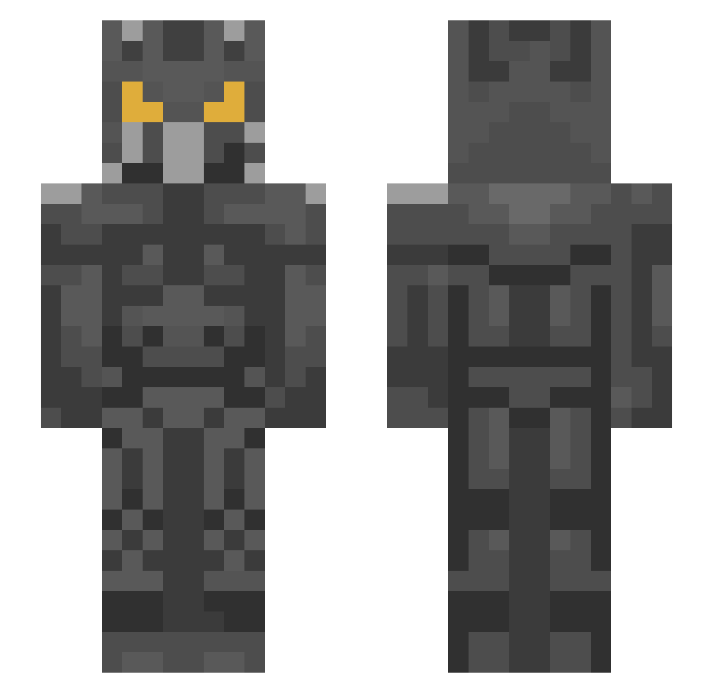 SalientCanoe173 Minecraft skin, front and back view