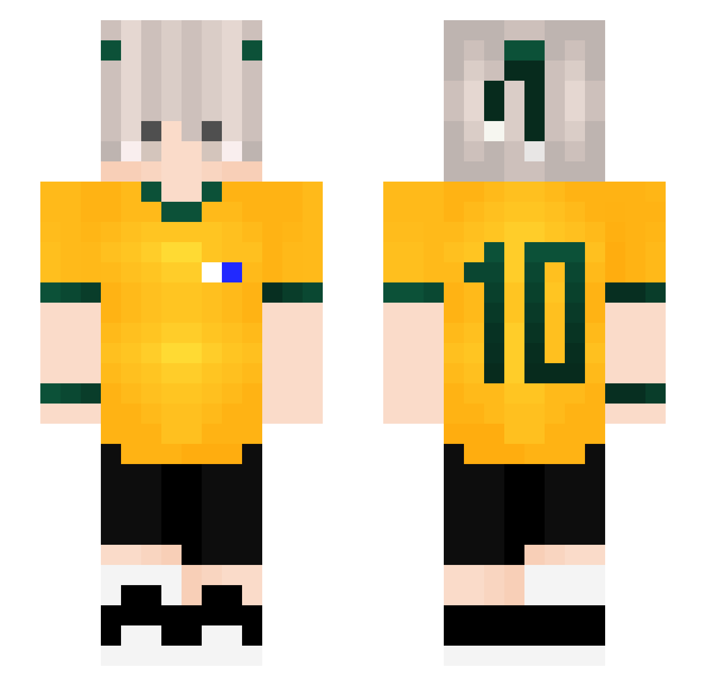 EoSuke Minecraft skin, front and back view