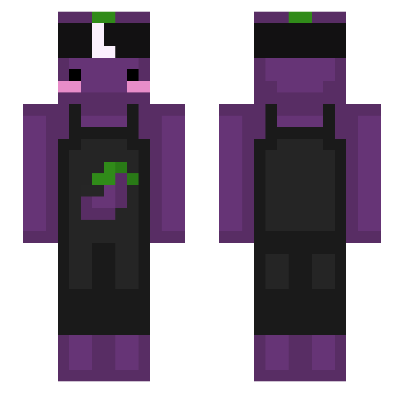 King_Cryppo Minecraft skin, front and back view