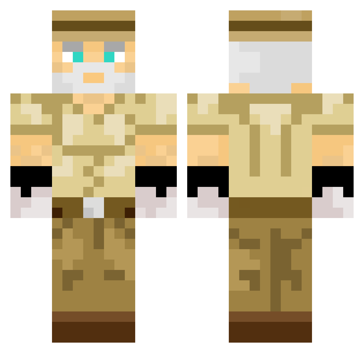 sisile Minecraft skin, front and back view