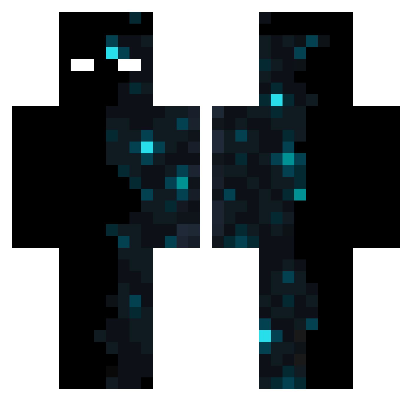 JS_Joker Minecraft skin, front and back view