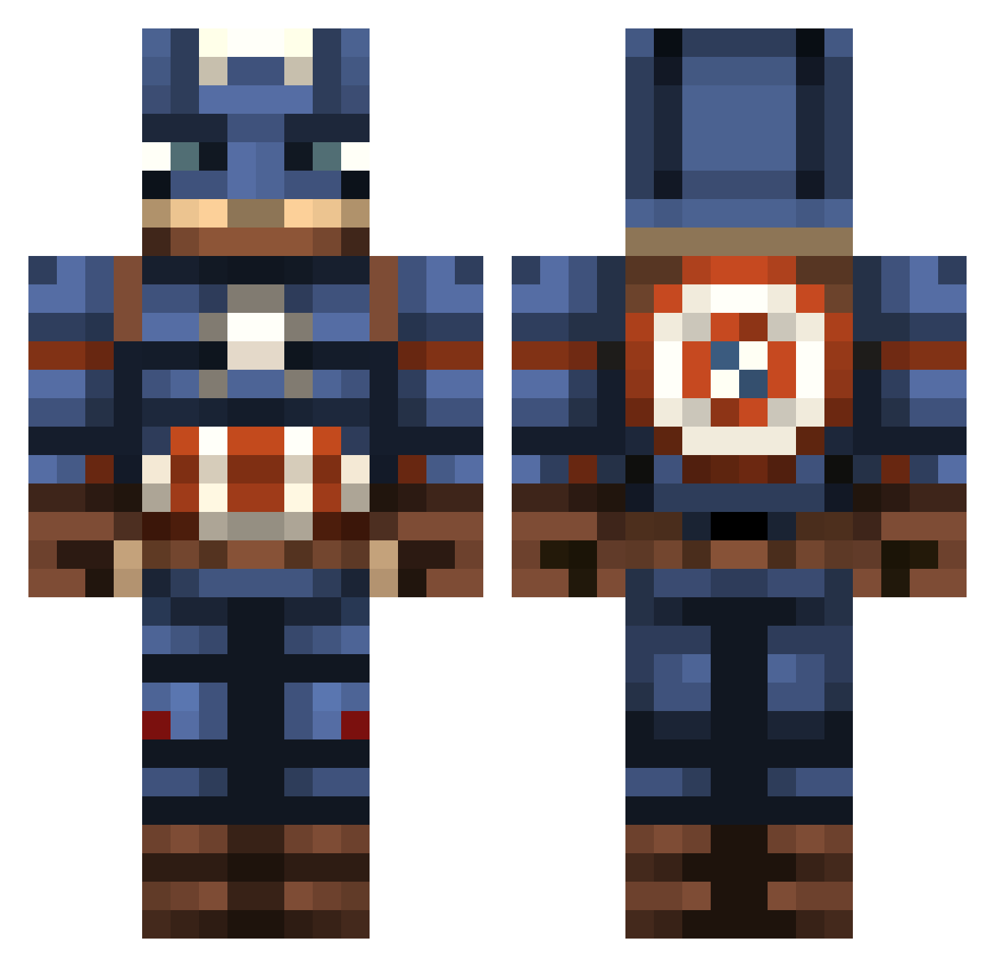 Xx_Symbiote_xX Minecraft skin, front and back view
