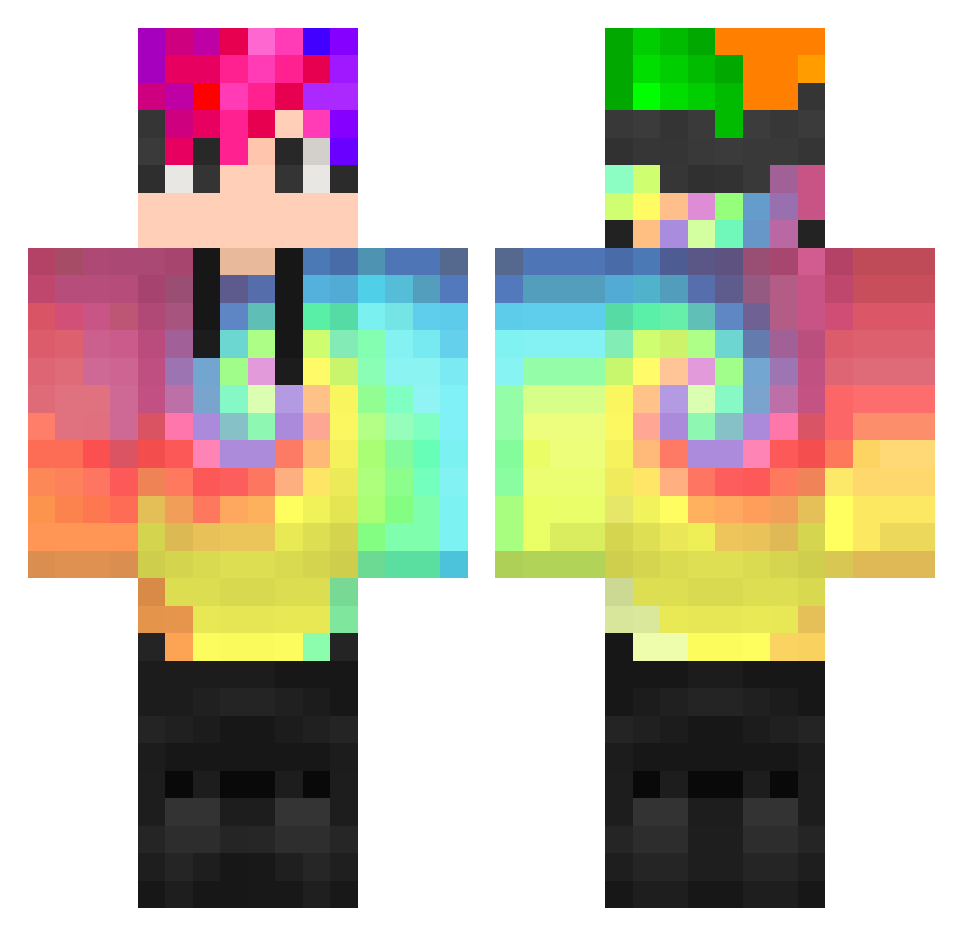zFrosteey_ Minecraft skin, front and back view