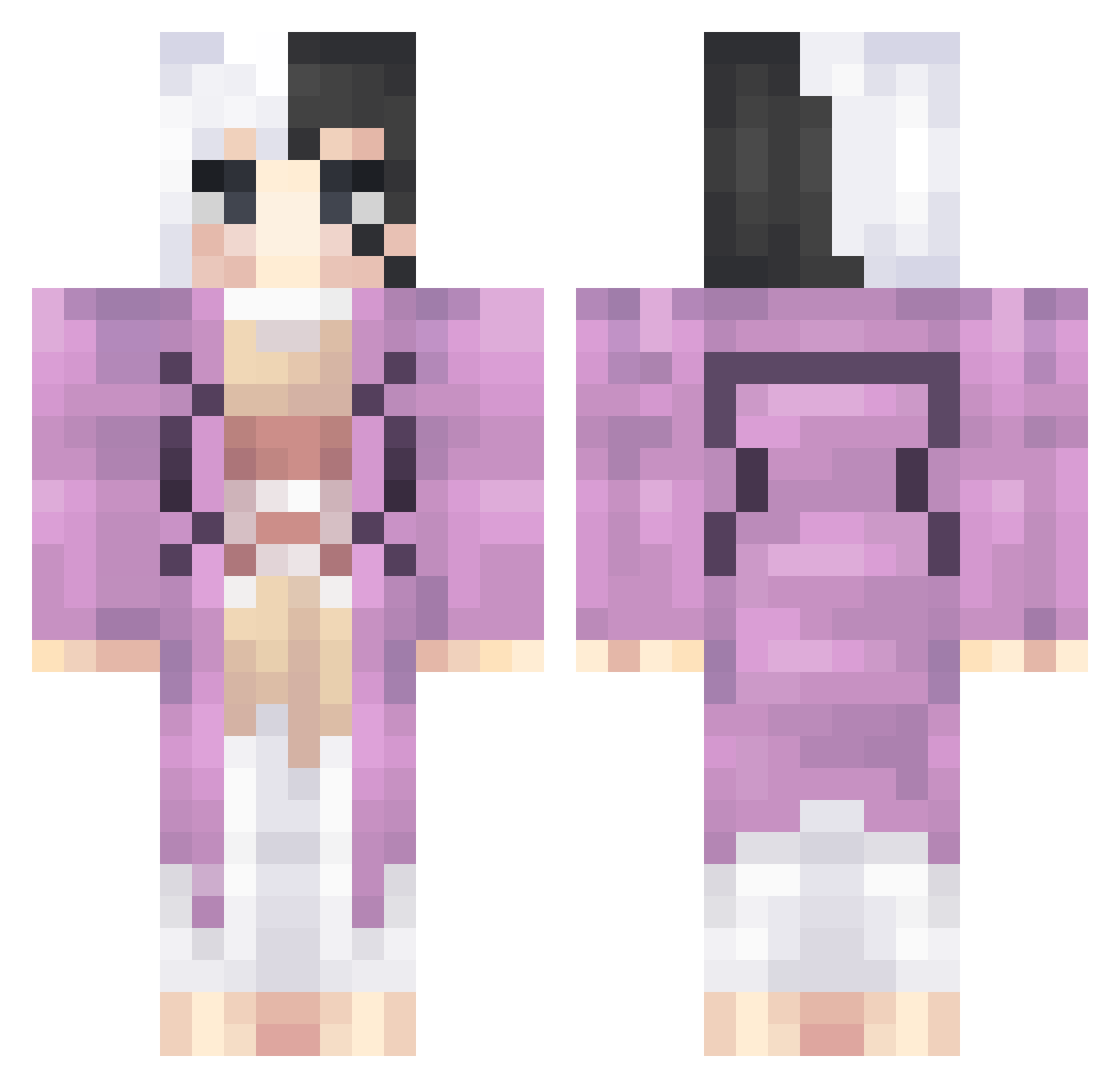Shinyfish11 Minecraft skin, front and back view