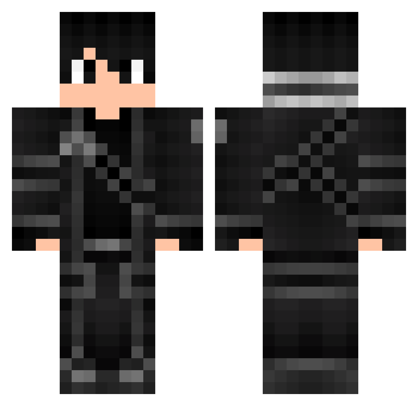 ChaoticOtaku8787 Minecraft skin, front and back view
