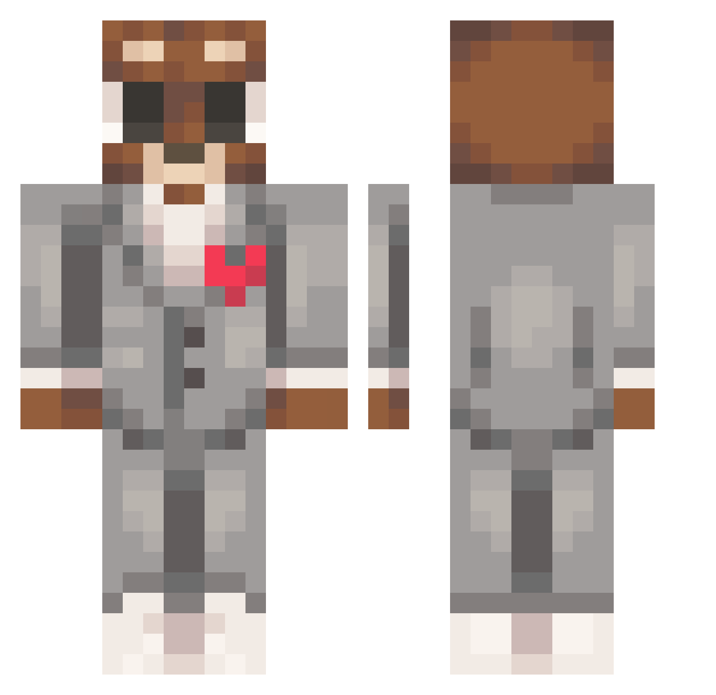 Svanlund Minecraft skin, front and back view