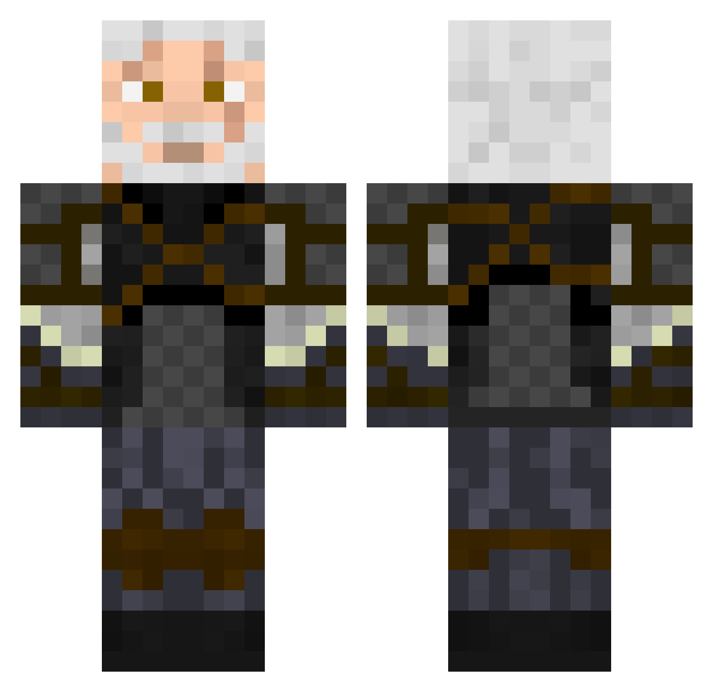 Ambalious Minecraft skin, front and back view