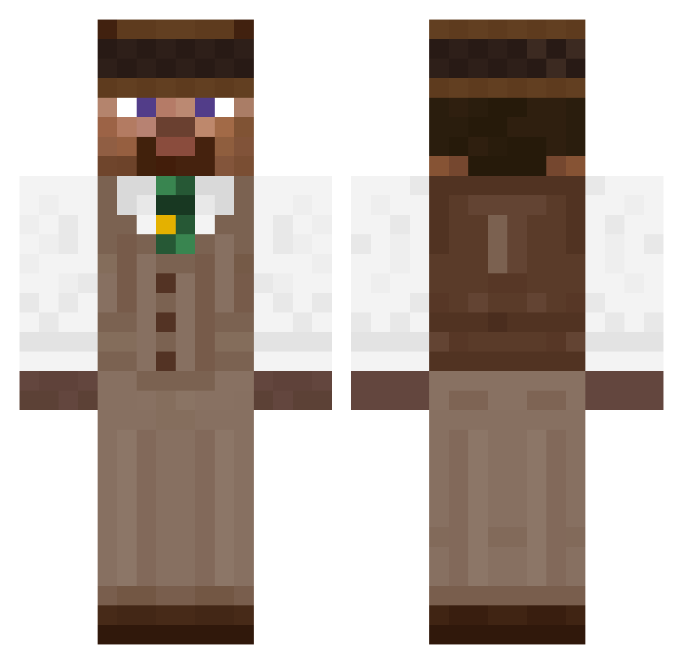 sefay Minecraft skin, front and back view